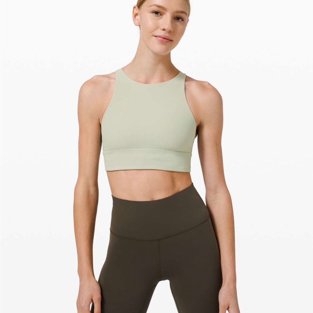Lululemon Energy Bra High Neck Long Line Ribbed
